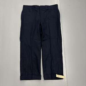 NOS Vintage 50s Navy Wool Wide Leg Trousers 36x27